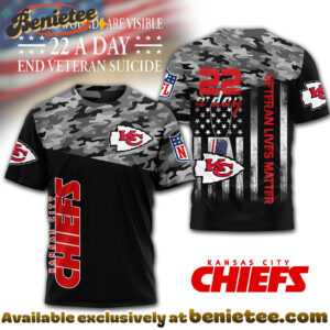 Kansas City Chiefs Premium NFL Veteran Suicide Awareness 3D Tshirt, Sweatshirt, Hoodie