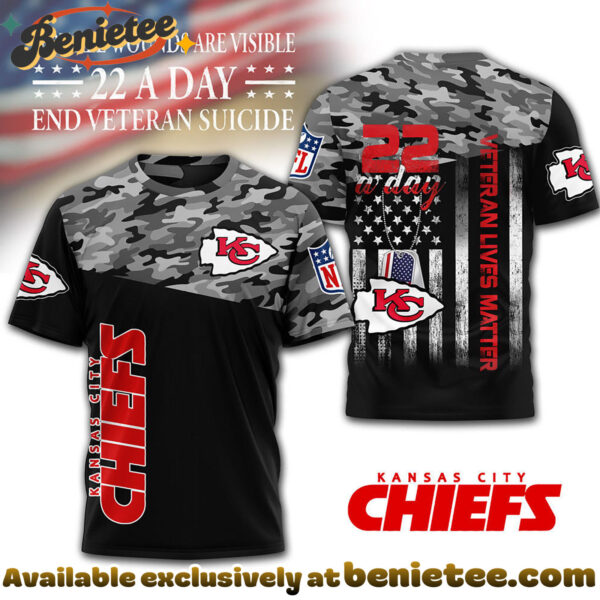 Kansas City Chiefs Premium NFL Veteran Suicide Awareness 3D Tshirt, Sweatshirt, Hoodie