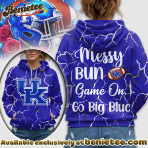 Kentucky Wildcats Premium NCAA Messy Bun Game On 3D Hoodie, Sweatshirt, Tshirt