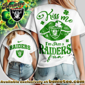 Las Vegas Raiders Premium NFL Kiss Me St. Patricks Day Women Tshirt, Hoodie, Sweatshirt