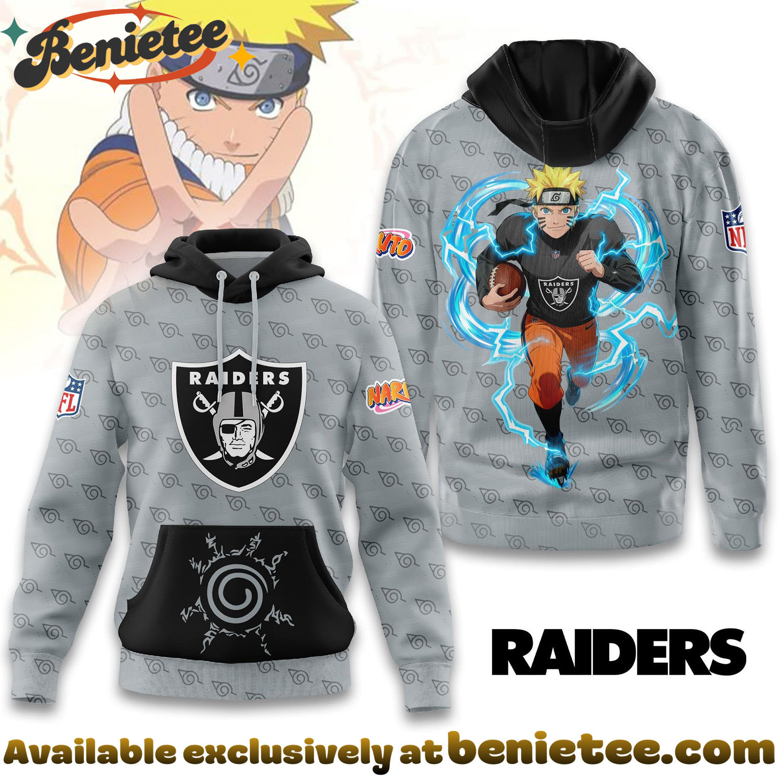 Las Vegas Raiders Premium NFL x Naruto Limited Edition Hoodie, Tshirt, Sweatshirt