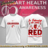 Los Angeles Chargers Premium NFL American Heart Month Tshirt, Sweatshirt, Hoodie
