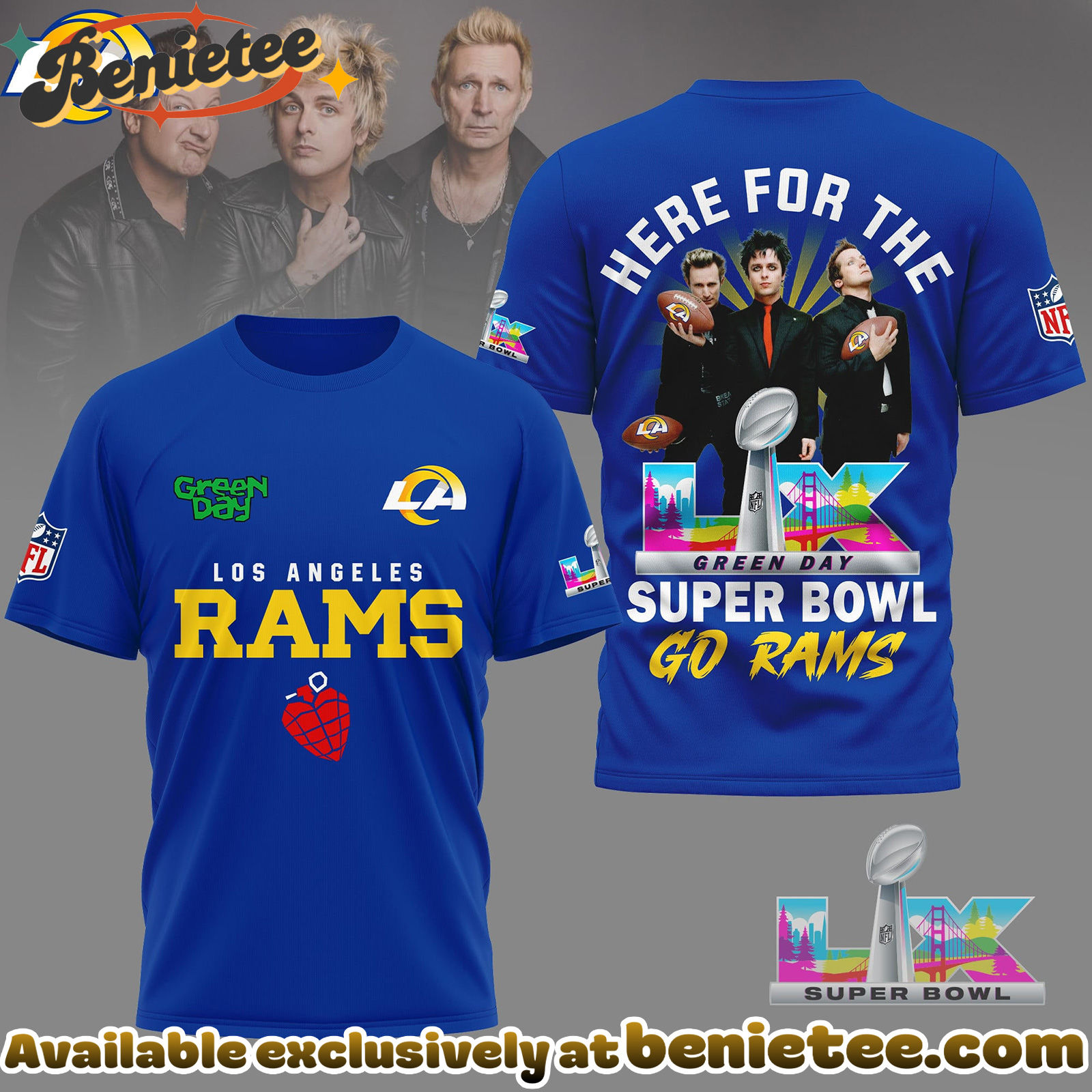 Los Angeles Rams Premium NFL 2026 Super Bowl 3D Tshirt, Sweatshirt, Hoodie