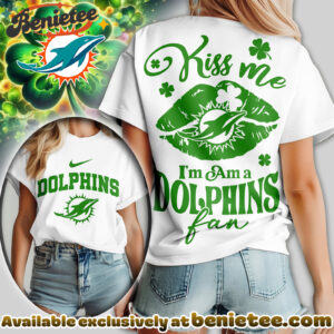 Miami Dolphins Premium NFL Kiss Me St. Patricks Day Women Tshirt, Hoodie, Sweatshirt