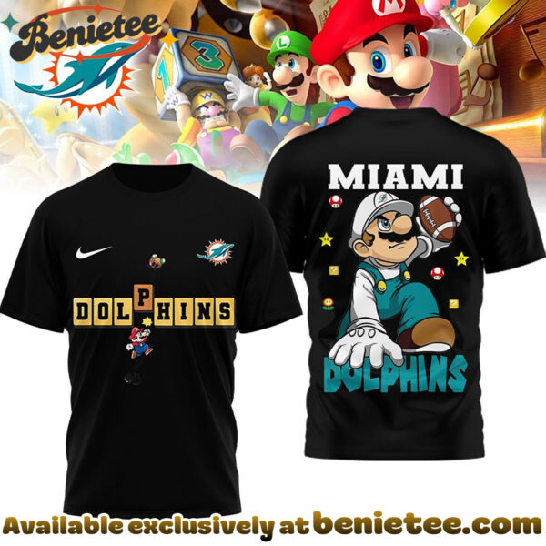 Miami Dolphins Premium NFL Super Mario 3D Tshirt, Sweatshirt, Hoodie