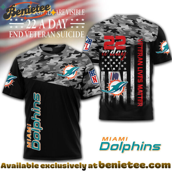 Miami Dolphins Premium NFL Veteran Suicide Awareness 3D Tshirt, Sweatshirt, Hoodie