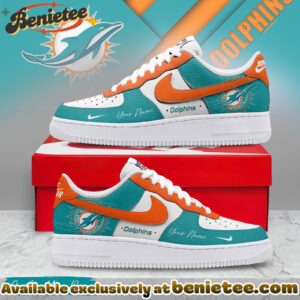 Miami Dolphins Premium SHOES Air Force 1 Victory Pride Limited Edition