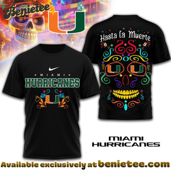 Miami Hurricanes Premium NCAA Day of the Dead 3D Tshirt, Sweatshirt, Hoodie