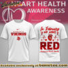 Minnesota Vikings Premium NFL American Heart Month Tshirt, Sweatshirt, Hoodie