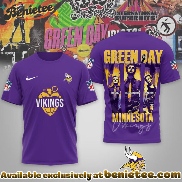 Minnesota Vikings Premium NFL Premium NFL Green Day X Super Bowl LX Special Edition 3D Tshirt, Hoodie, Sweatshirt