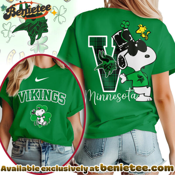 Minnesota Vikings Premium NFL Snoopy St Patricks Day Tshirt, Hoodie, Sweatshirt