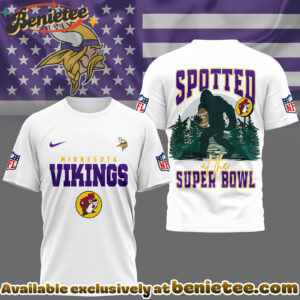 Minnesota Vikings Premium NFL Spotted at the Super Bowl 3D Tshirt, Sweatshirt, Hoodie