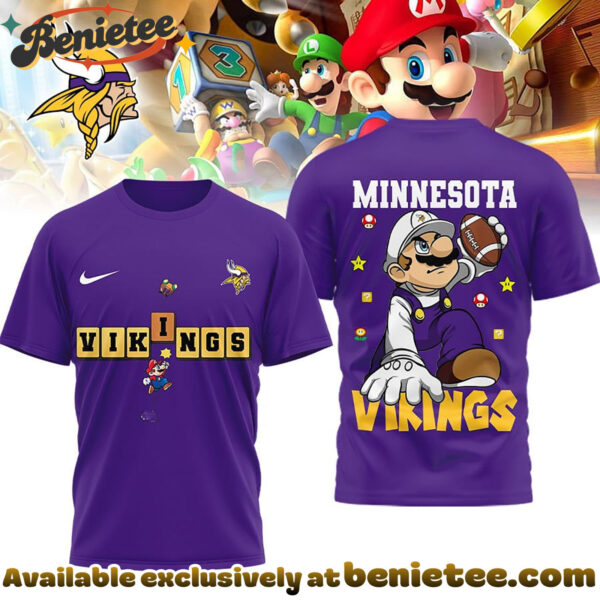Minnesota Vikings Premium NFL Super Mario 3D Tshirt, Sweatshirt, Hoodie
