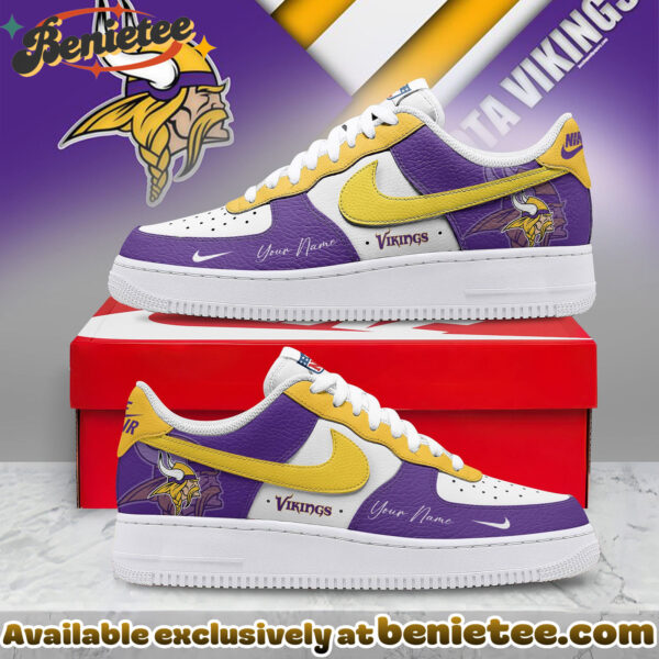 Minnesota Vikings Premium SHOES Air Force 1 Victory Pride Limited Edition
