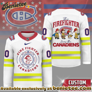 Montreal Canadiens Premium NHL Snoopy Firefighter Hockey Jersey