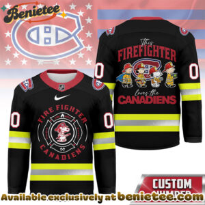 Montreal Canadiens Premium NHL Snoopy Firefighter Hockey Jersey