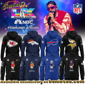 NFL x Bad Bunny Super Bowl Hoodie, Sweatshirt, Tshirt - All Teams Edition - Ver 2