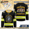 Nashville Predators Premium NHL Snoopy Firefighter Hockey Jersey