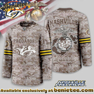 Nashville Predators Premium NHL U.S.M.C Hockey Jersey