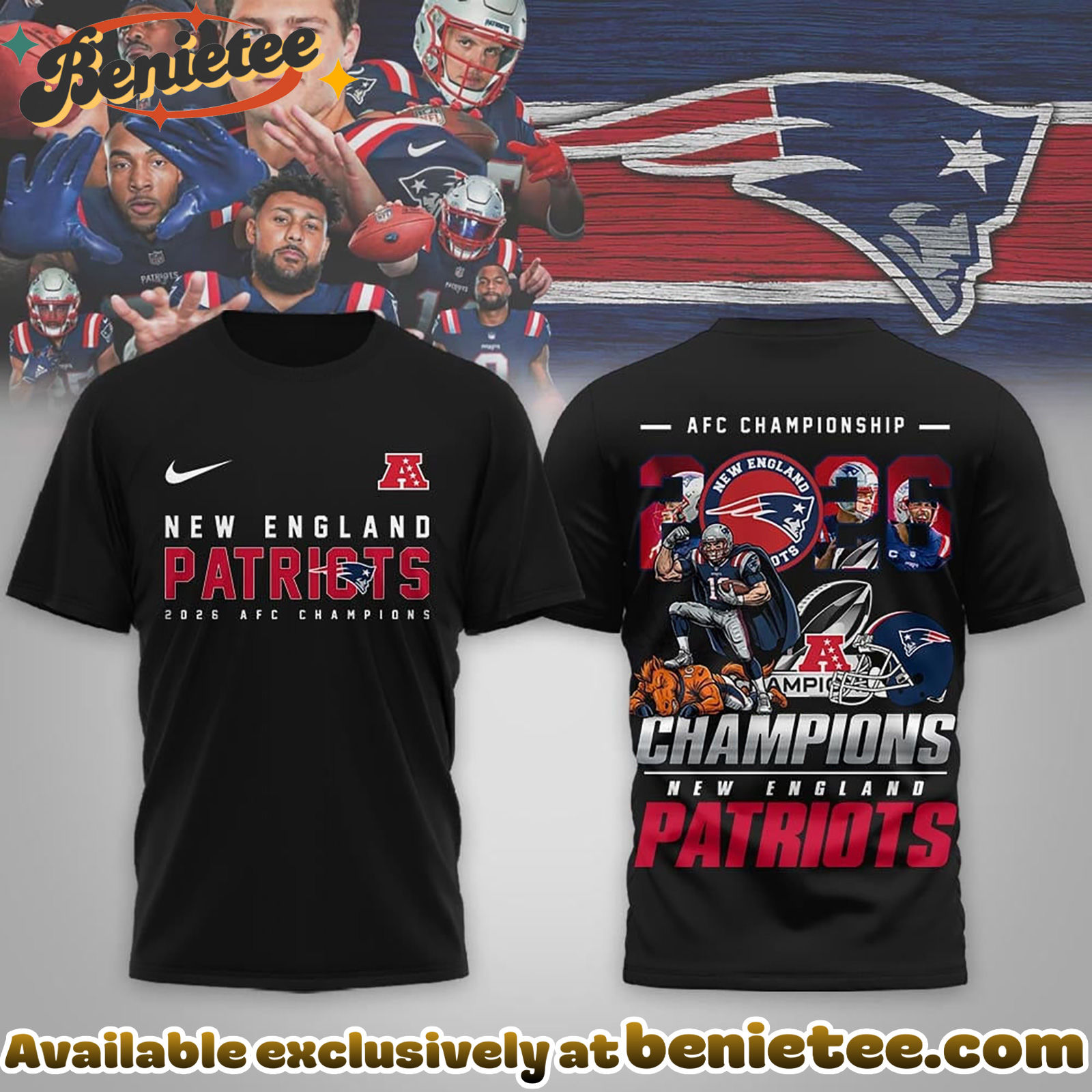 New England Patriots Premium NFL 2026 Super Bowl 3D Tshirt, Sweatshirt, Hoodie - Ver 5