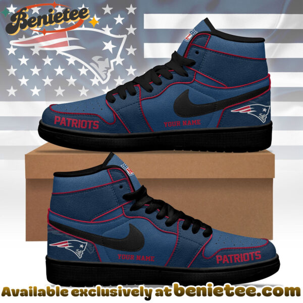 New England Patriots Premium NFL Pride Jordan 1 High Top Sneaker Nike Air Jordan 1
