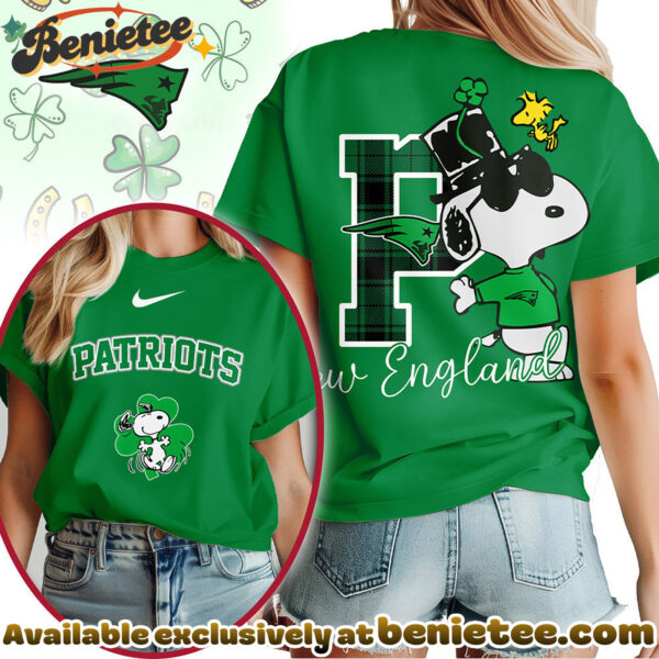 New England Patriots Premium NFL Snoopy St Patricks Day Tshirt, Hoodie, Sweatshirt