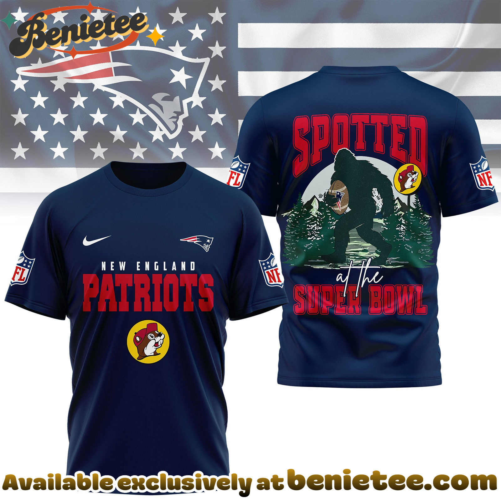 New England Patriots Premium NFL Spotted at the Super Bowl 3D Tshirt, Sweatshirt, Hoodie