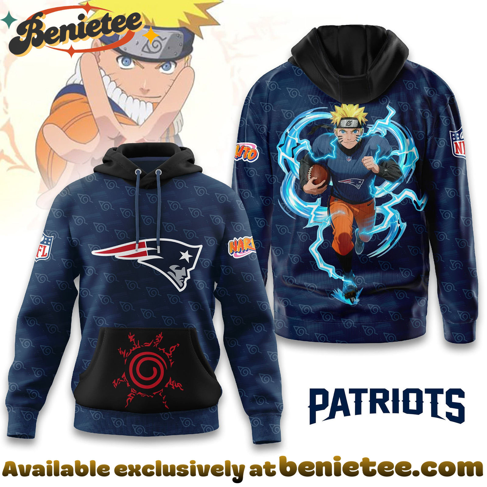 New England Patriots Premium NFL x Naruto Limited Edition Hoodie, Tshirt, Sweatshirt