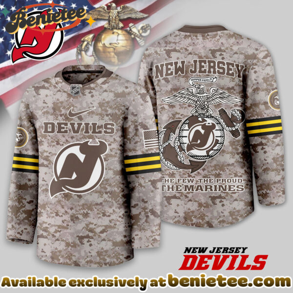 New Jersey Devils Premium NHL U.S.M.C Hockey Jersey