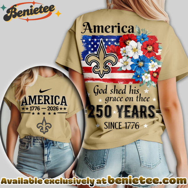 New Orleans Saints Premium NFL America God Shed His Grace On Thee Women Tshirt, Hoodie, Sweatshirt