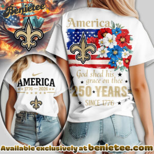 New Orleans Saints Premium NFL America God Shed His Grace On Thee Women Tshirt, Hoodie, Sweatshirt