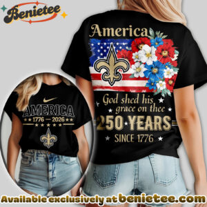 New Orleans Saints Premium NFL America God Shed His Grace On Thee Women Tshirt, Hoodie, Sweatshirt