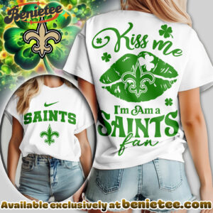 New Orleans Saints Premium NFL Kiss Me St. Patricks Day Women Tshirt, Hoodie, Sweatshirt