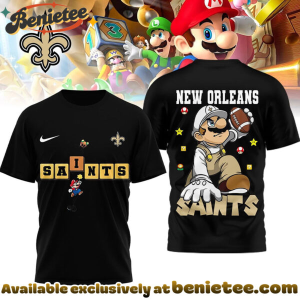 New Orleans Saints Premium NFL Super Mario 3D Tshirt, Sweatshirt, Hoodie