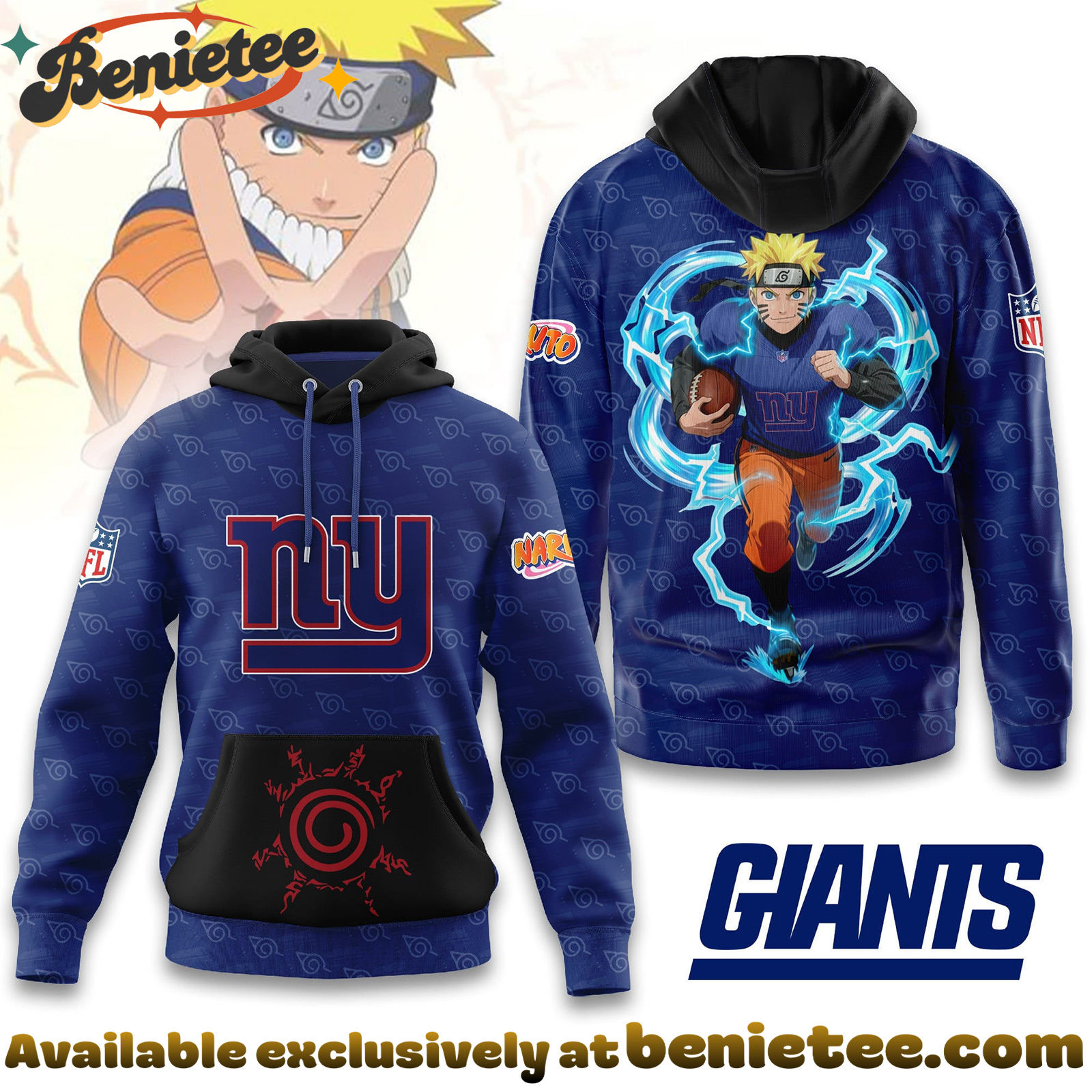 New York Giants Premium NFL x Naruto Limited Edition Hoodie, Tshirt, Sweatshirt