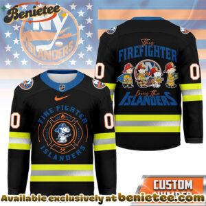 New York Islanders Premium NHL Snoopy Firefighter Hockey Jersey