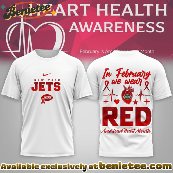 New York Jets Premium NFL American Heart Month Tshirt, Sweatshirt, Hoodie