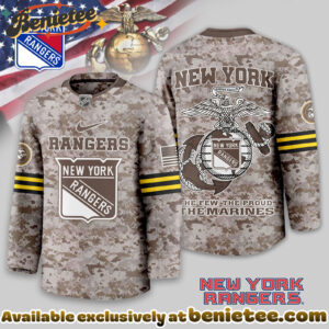 New York Rangers Premium NHL U.S.M.C Hockey Jersey