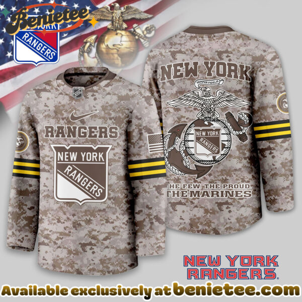 New York Rangers Premium NHL U.S.M.C Hockey Jersey
