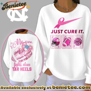 North Carolina Tar Heels Premium NCAA Breast Cancer Awareness T-Shirt And Sweatshirt