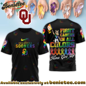 Oklahoma Sooners Premium NCAA Fight Cancer In All Colors 3D Tshirt, Hoodie, Sweatshirt