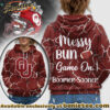 Oklahoma Sooners Premium NCAA Messy Bun Game On 3D Hoodie, Sweatshirt, Tshirt