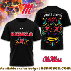 Ole Miss Rebels Premium NCAA Day of the Dead 3D Tshirt, Sweatshirt, Hoodie
