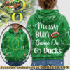 Oregon Ducks Premium NCAA Messy Bun Game On 3D Hoodie, Sweatshirt, Tshirt