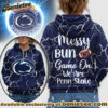 Penn State Nittany Lions Premium NCAA Messy Bun Game On 3D Hoodie, Sweatshirt, Tshirt
