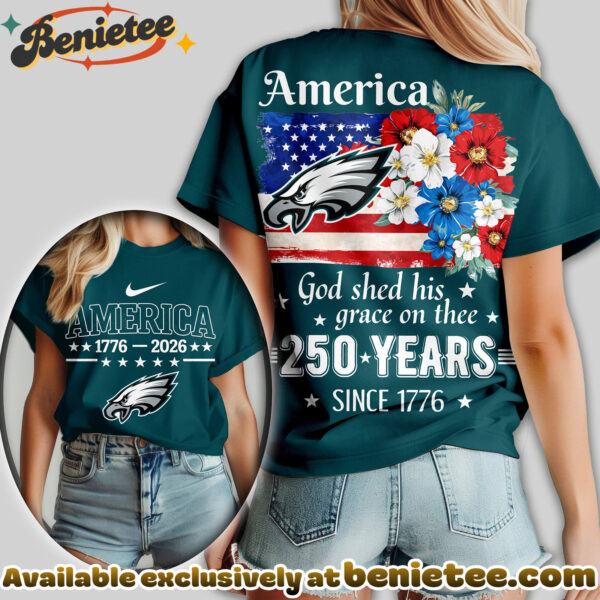 Philadelphia Eagles Premium NFL America God Shed His Grace On Thee Women Tshirt, Hoodie, Sweatshirt