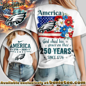 Philadelphia Eagles Premium NFL America God Shed His Grace On Thee Women Tshirt, Hoodie, Sweatshirt