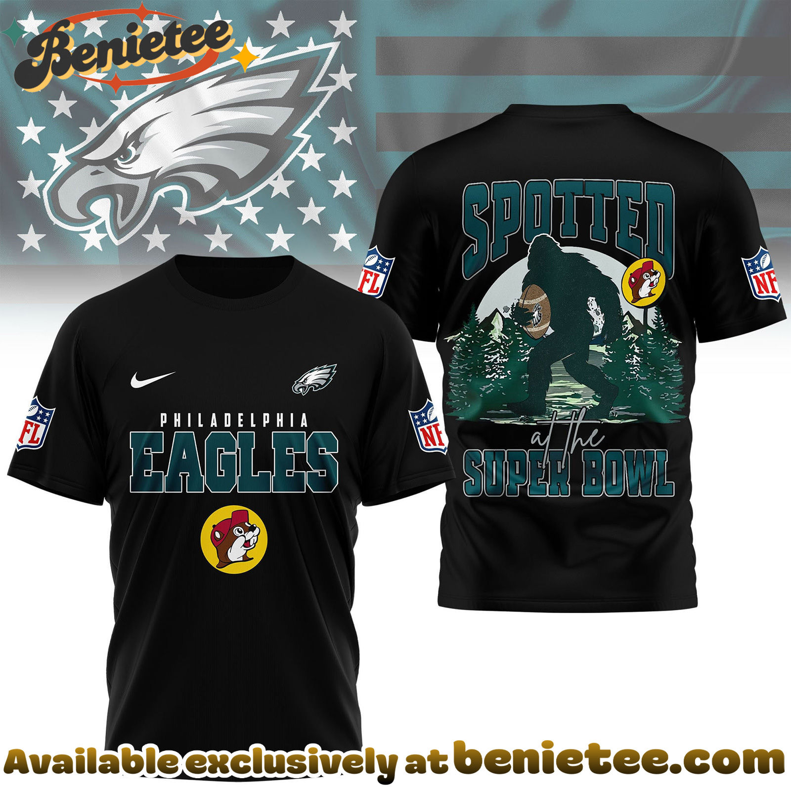 Philadelphia Eagles Premium NFL Spotted at the Super Bowl 3D Tshirt, Sweatshirt, Hoodie