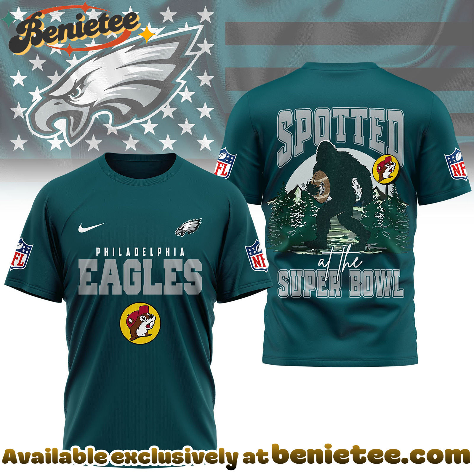 Philadelphia Eagles Premium NFL Spotted at the Super Bowl 3D Tshirt, Sweatshirt, Hoodie