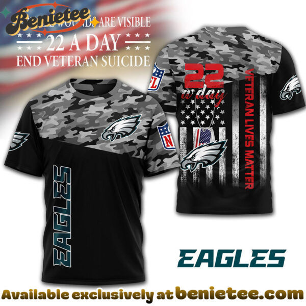 Philadelphia Eagles Premium NFL Veteran Suicide Awareness 3D Tshirt, Sweatshirt, Hoodie